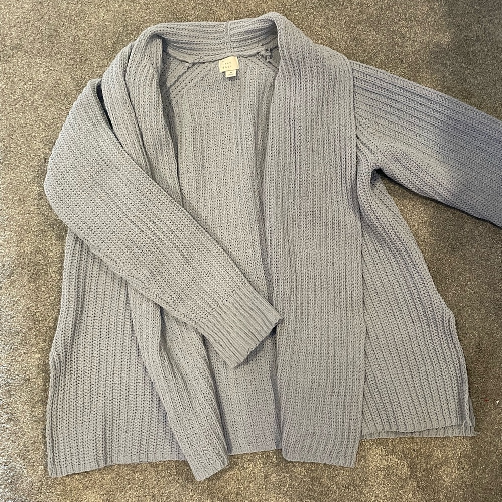A New Day Light Blue Velvety Knit Cardigan (M)
